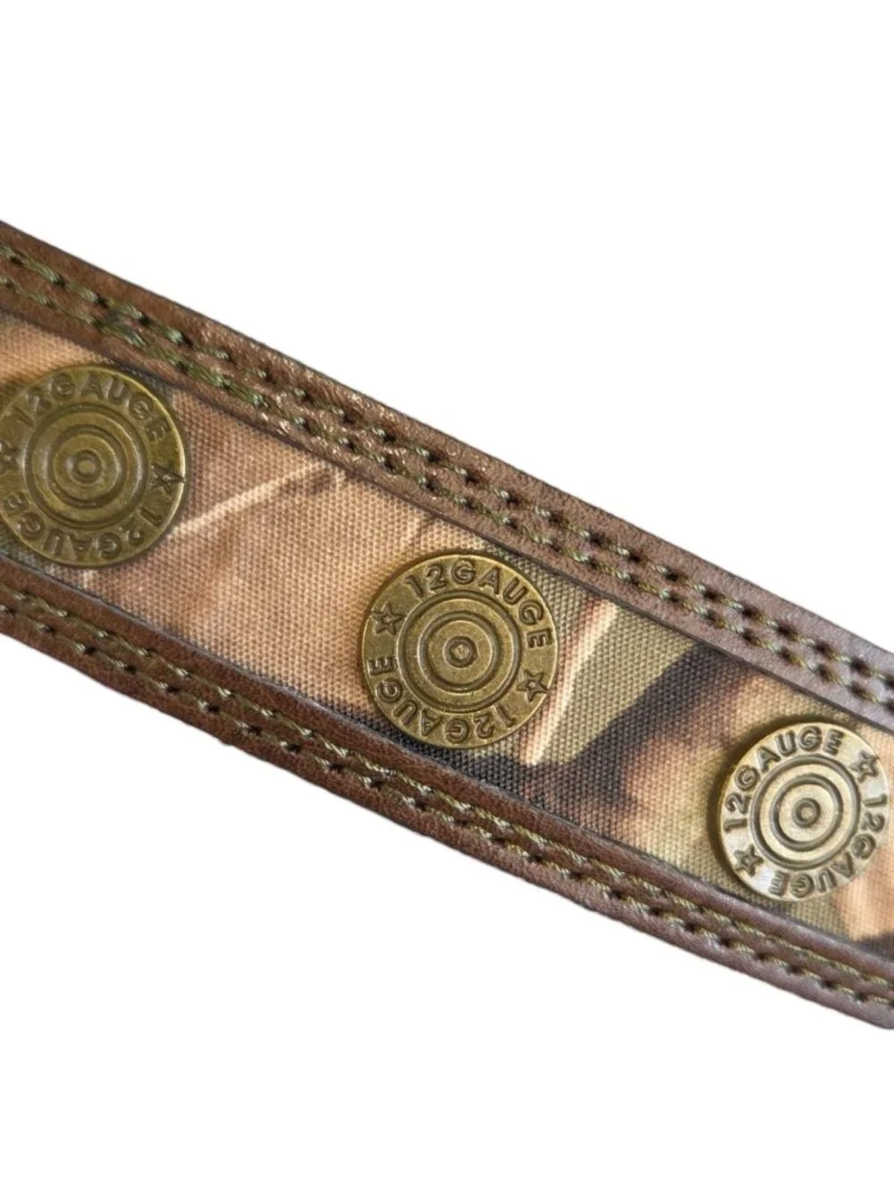 Genuine Leather Shot Gun Shell Kids Belt 22 Camo Bullet Belt 22